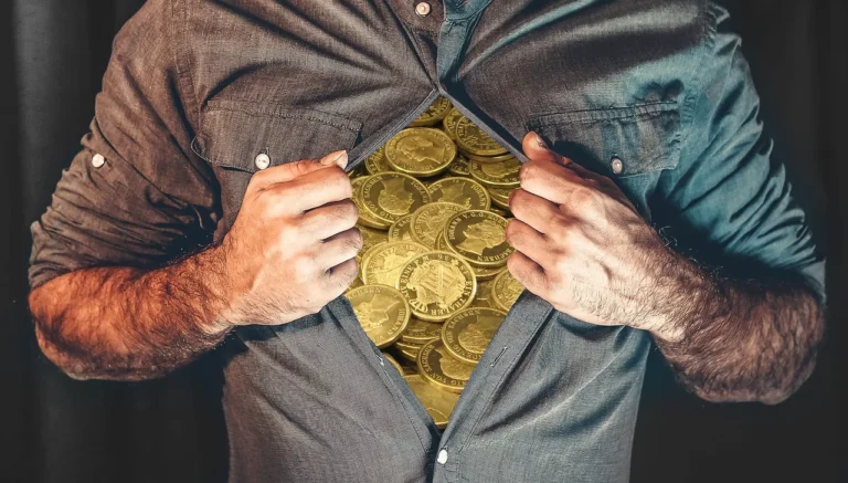 Money in chest